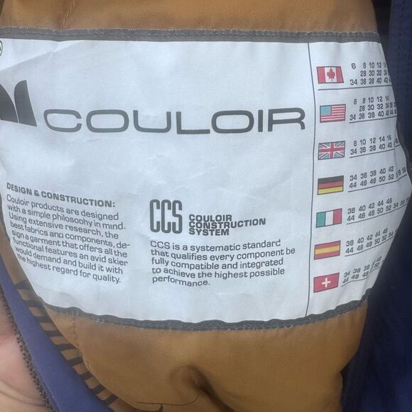 Vintage COULUR METROPOLIS CONSTRUCTION Snowsuit ski winter Bib Men's Large - Picture 7 of 11